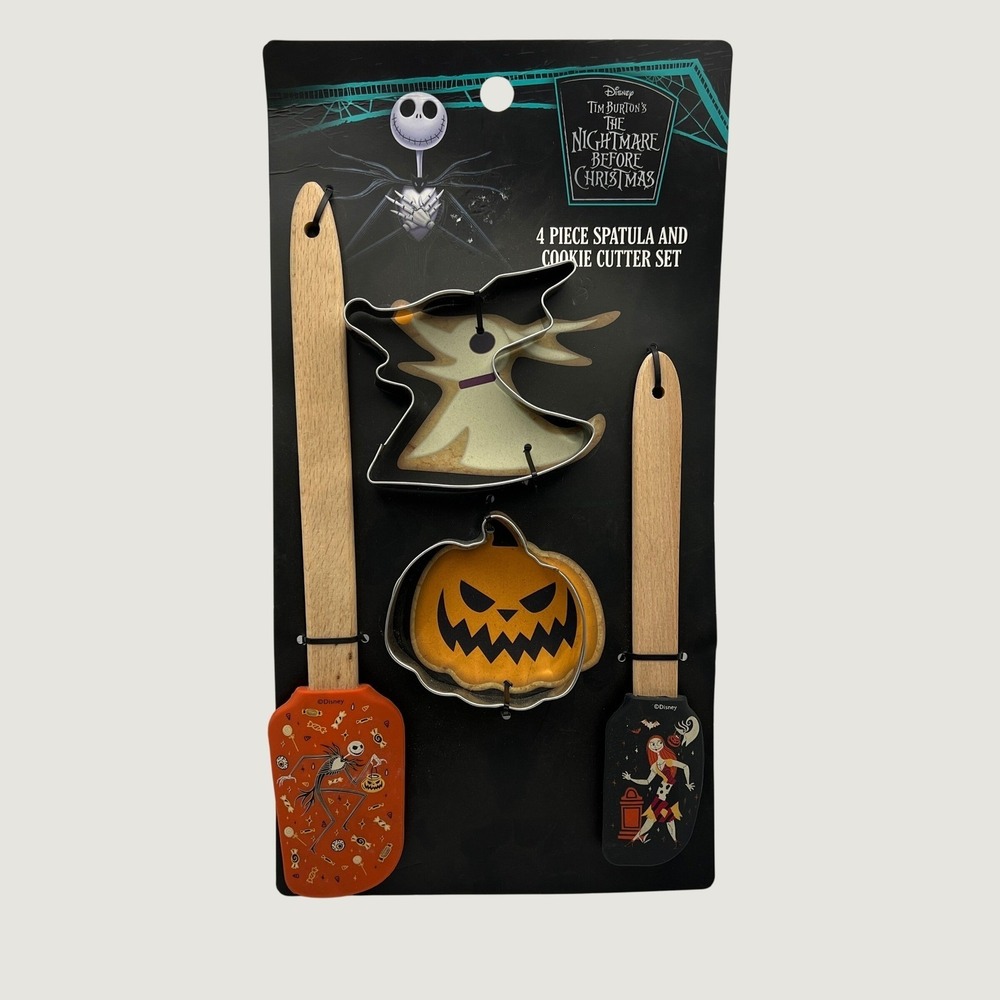 Disney Nightmare Before Christmas 4pc Spatula and Cookie Cutter Set Jack Sally